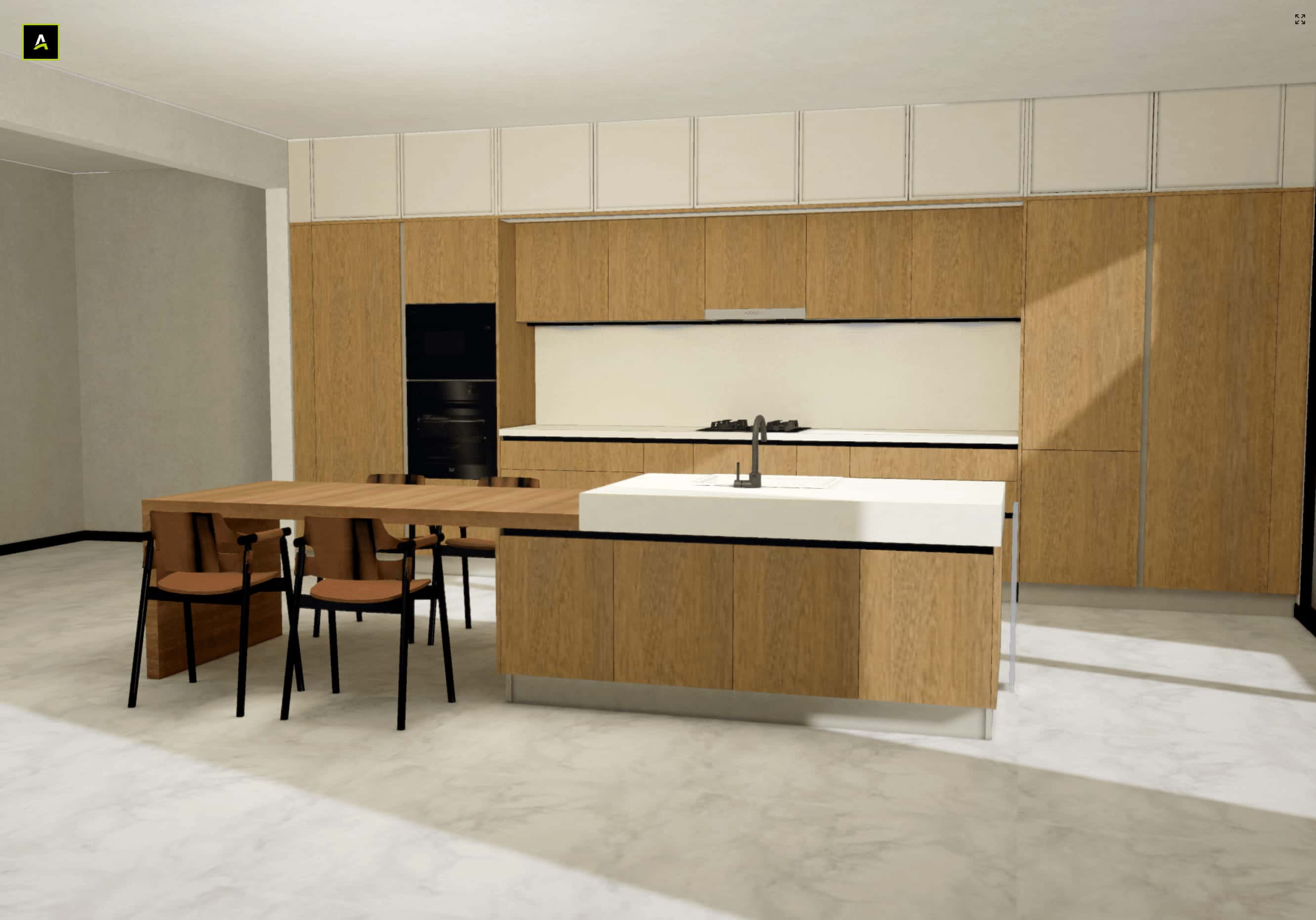 Cliente in showroom immersivo Lube Cucine